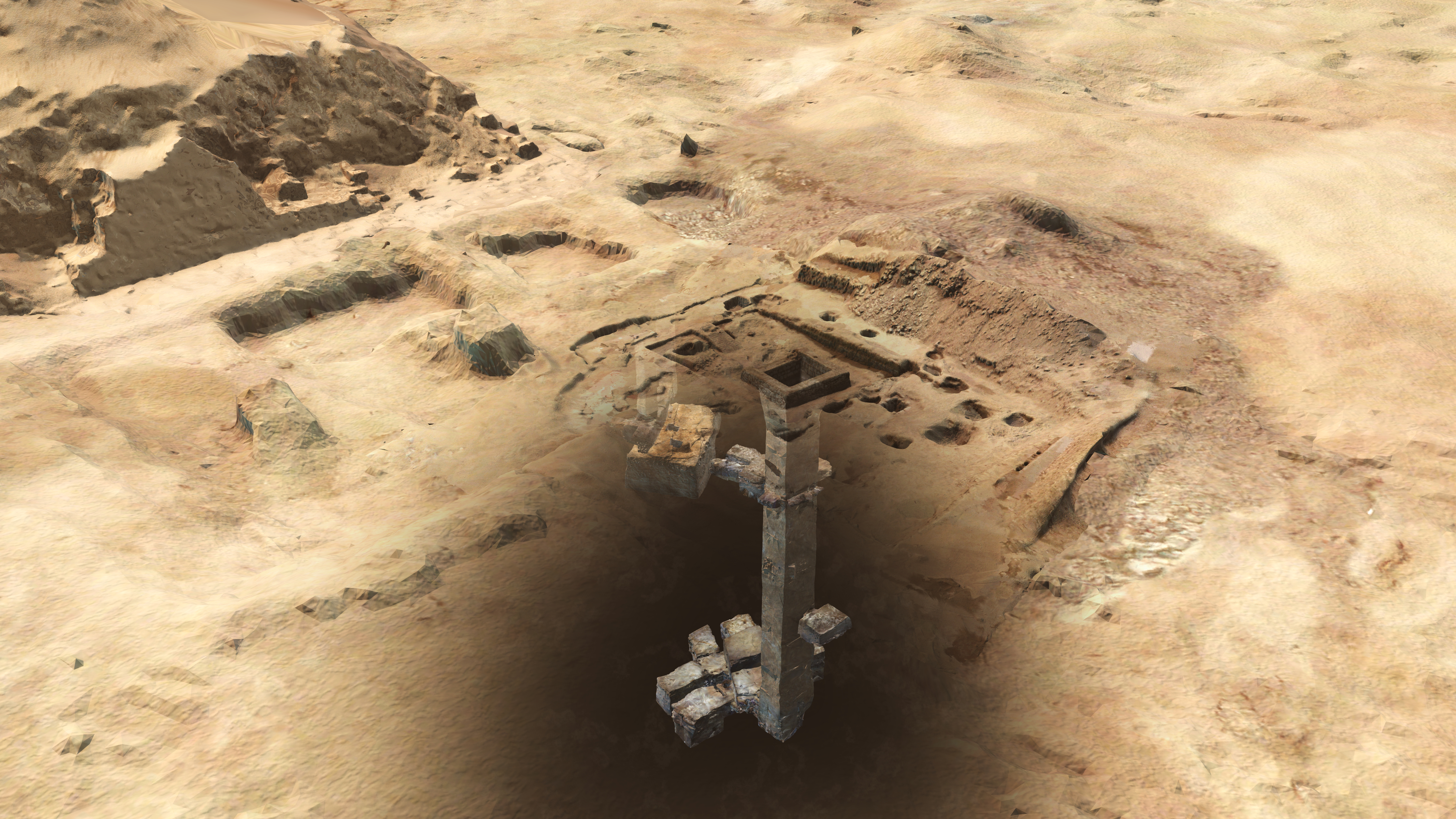 3D model of workshop and shaft with underground cemetery_Ep104_KingdomOfTheMummies_025